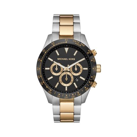 michael kors stainless steel chronograph layton watch golden|Michael Kors Layton Men's Watch, Stainless Steel .